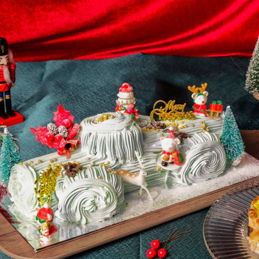 Ondeh Ondeh-Inspired Yule Log with Gula Melaka & Coconut