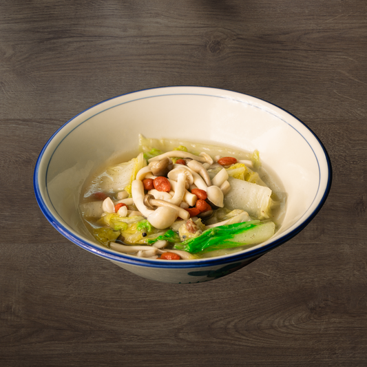 Braised Napa Cabbage & Enoki Mushroom with Goji Berries Sauce