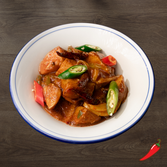 Mala Potato with Mushroom & Onion