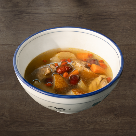 Old Cucumber Chicken Soup with Red Dates & Goji Berries