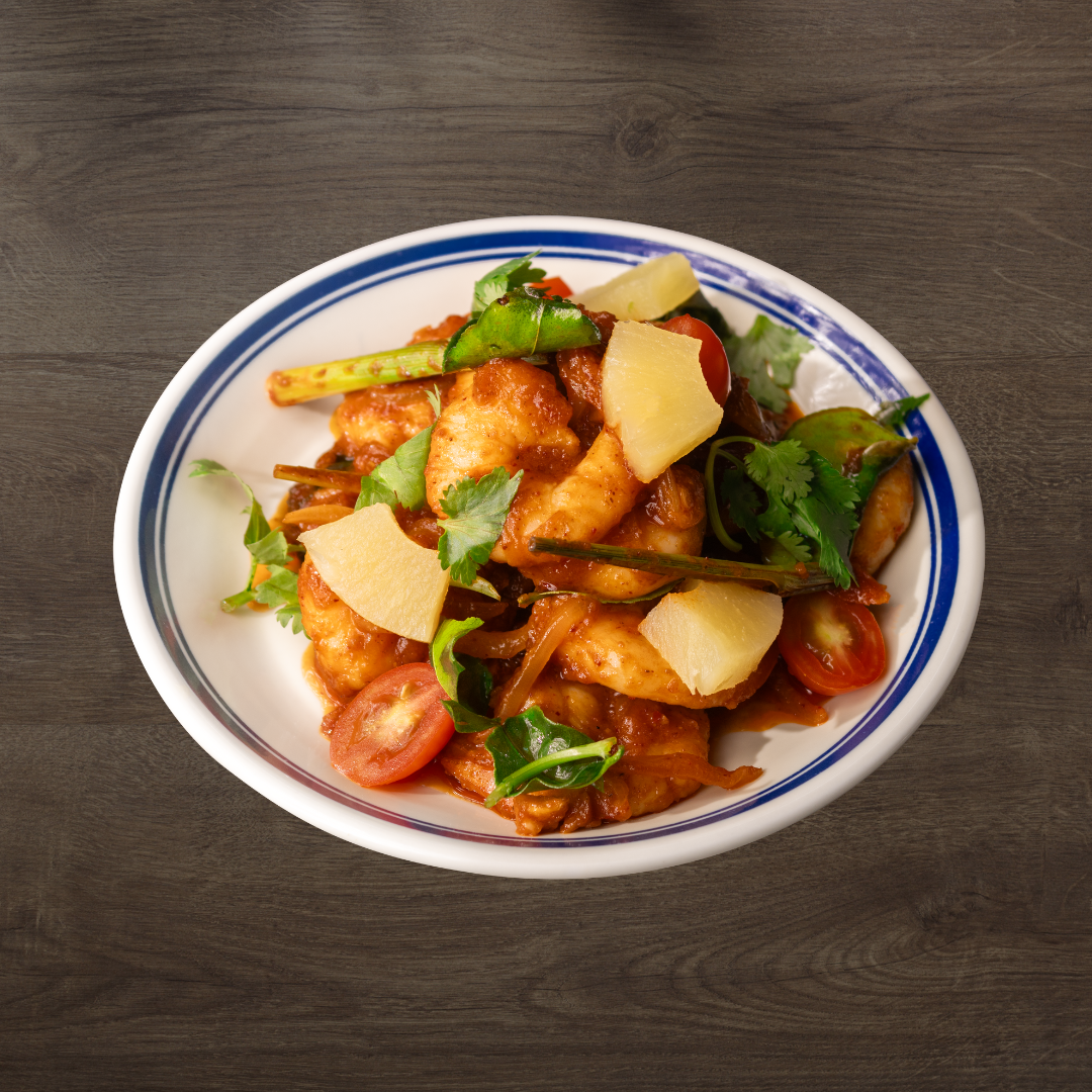 ⭐ Sautéed Ocean Prawn with Tom Yum Tomato Sauce