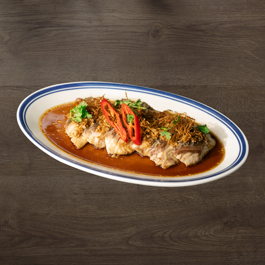 ⭐ Steamed Local Barramundi with Superior Soy Sauce & Preserved Radish