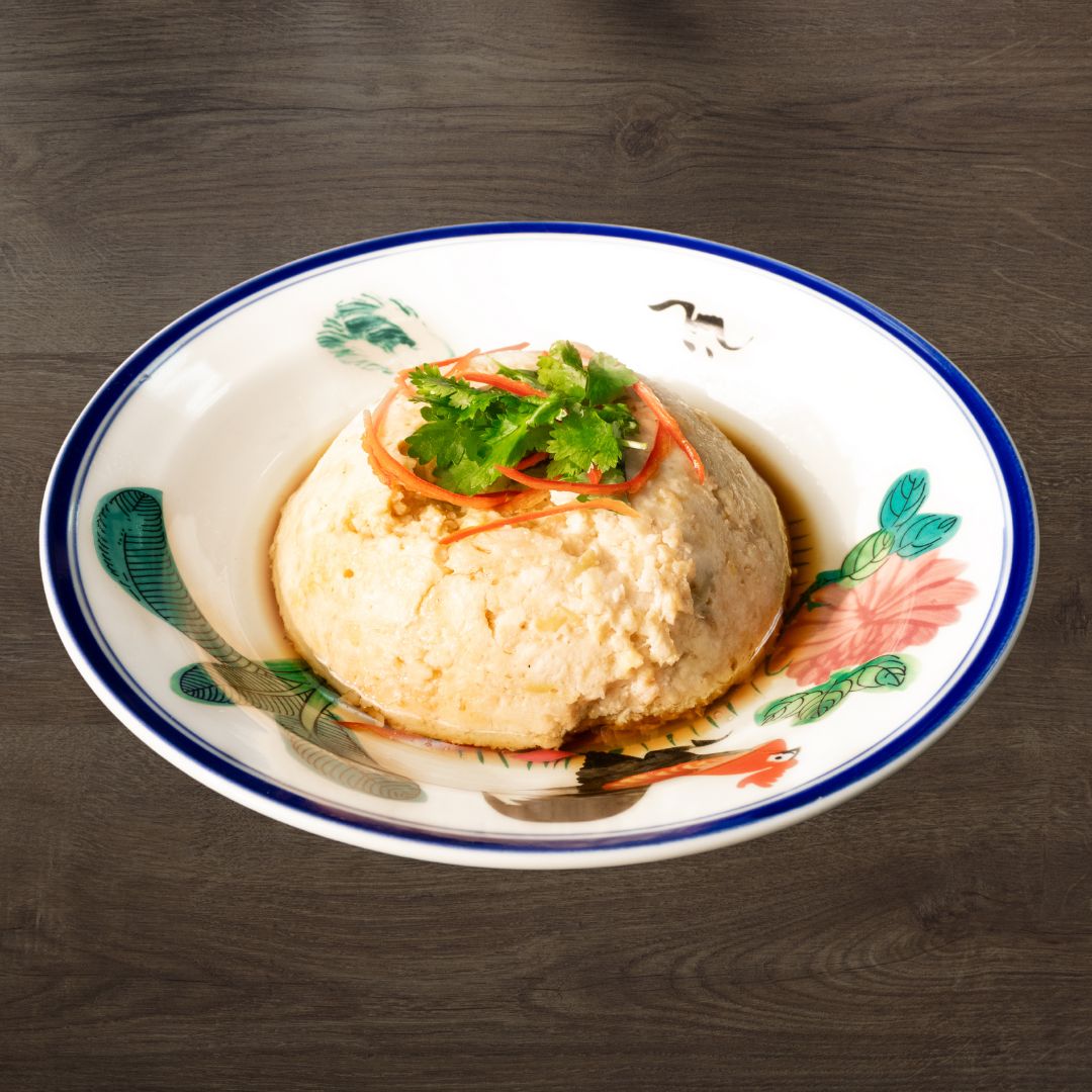 Steamed Chicken Patty & Shitake Mushroom with Salted Fish