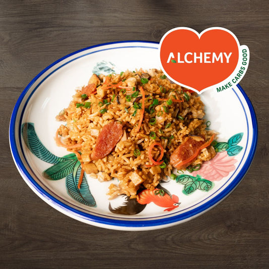 Steamed Yam Rice with Chinese Chicken Sausage & Mushroom (Alchemy Fibre)