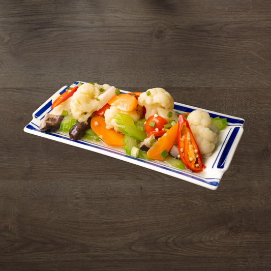 Stir Fried Cauliflower, Celery & Carrot with Garlic Sauce