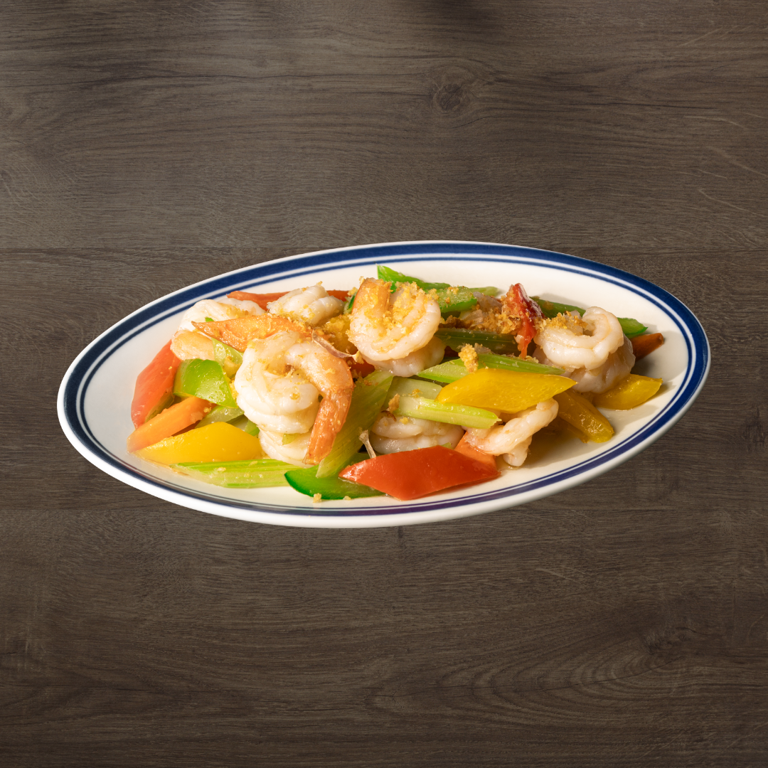 Stir Fried Ocean Prawn with Celery & Carrot