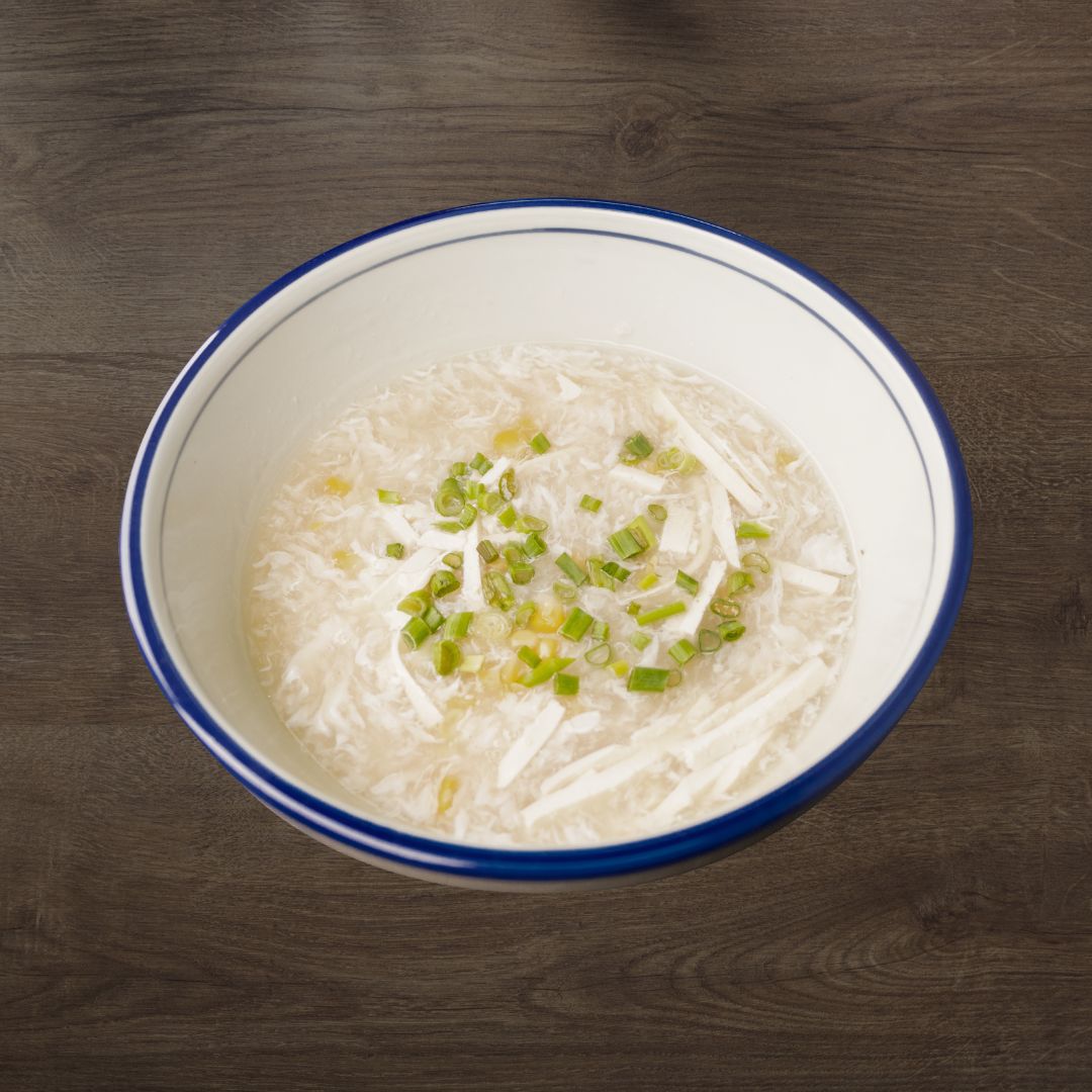 Sweet Corn & Tofu Egg Drop Soup