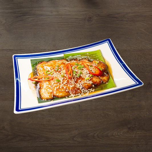 Teriyaki Fish Fillet with Chinese Spinach