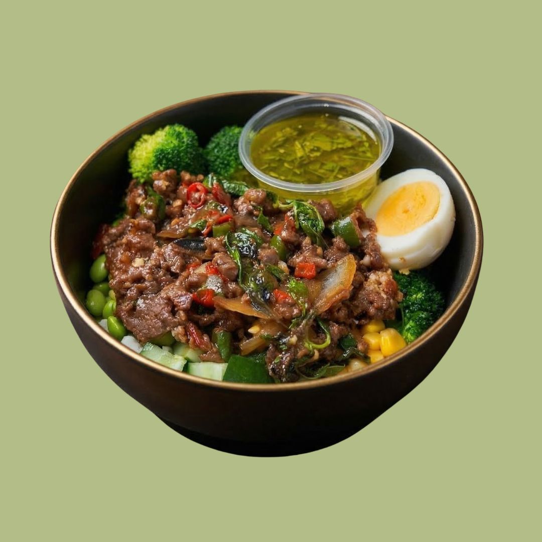 Thai Krap Pow Beef Bowl (WEDNESDAY BOWL)