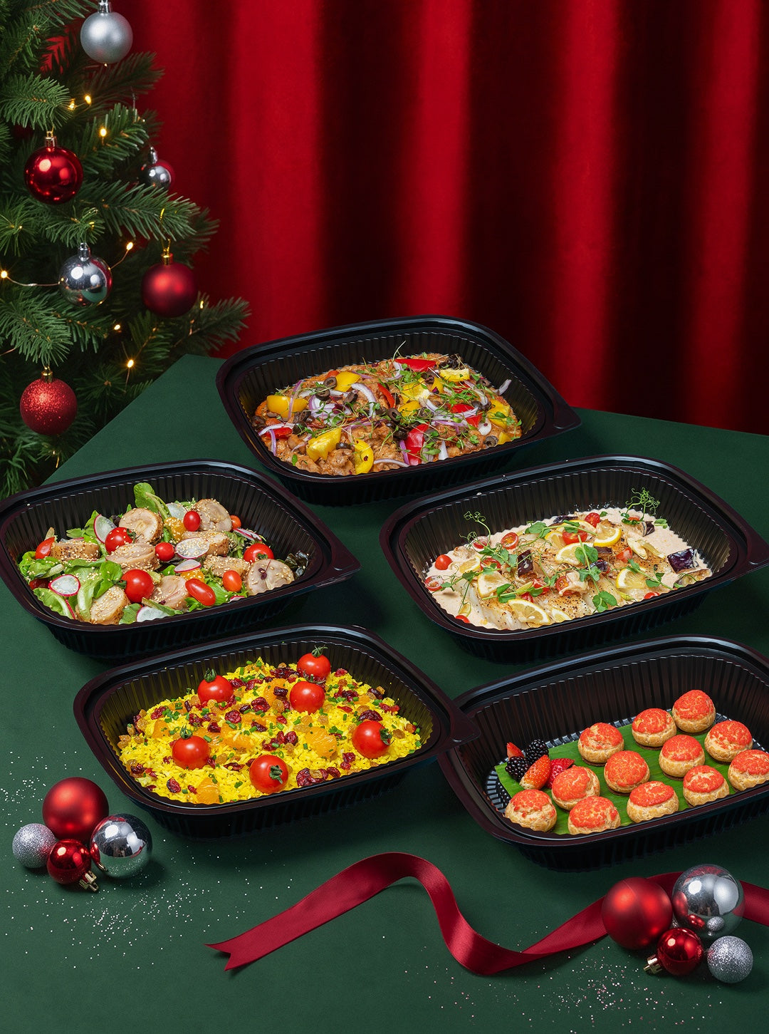 Shiok Kitchen Catering Christmas 2026 mini buffet takeaway set