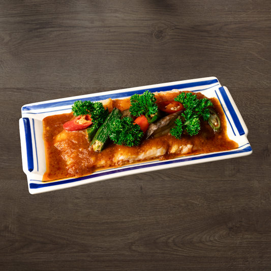 Baked Fish Fillet with Tom Yum Tomato Sauce