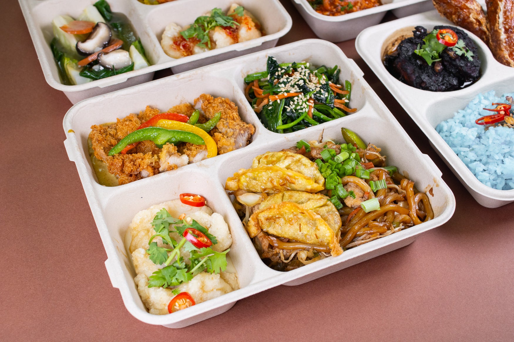 Bio-Degradable Bento Boxes | Shiok Kitchen Catering