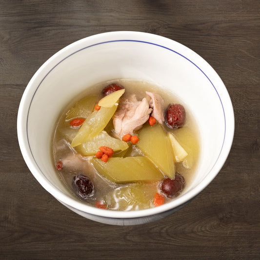 Hairy Melon Chicken Soup with Cordyceps Mushroom & Red Dates