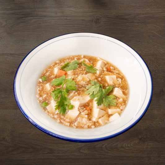 Steamed Tofu, Minced Chicken with Low Sodium Oyster Sauce