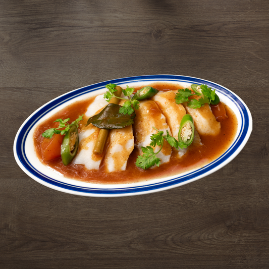 Tom Yum Tomato Barramundi with Tomato & Straw Mushroom