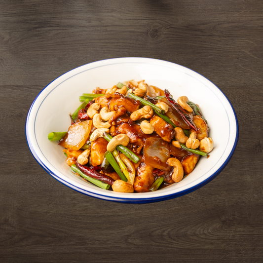 Wok-Fried Cashew Nut Chicken Breast with Bell Peppers